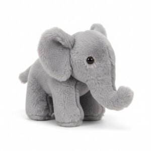 Plush Grey Elephant Toy Teddy Bear Gift 24cm Soft Toys for Baby Girl Fully Washable Plush Toys and Stuffed Toys Perfect for Nursery Play and Cuddling