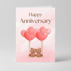Desi Vastra Premium Personalized Happy Anniversary Greeting Card | Customise Message Love Card for Wife, Husband, Girlfriend, Boyfriend |Gift for Anniversary, Proposal, Wedding, or Romantic Occasions