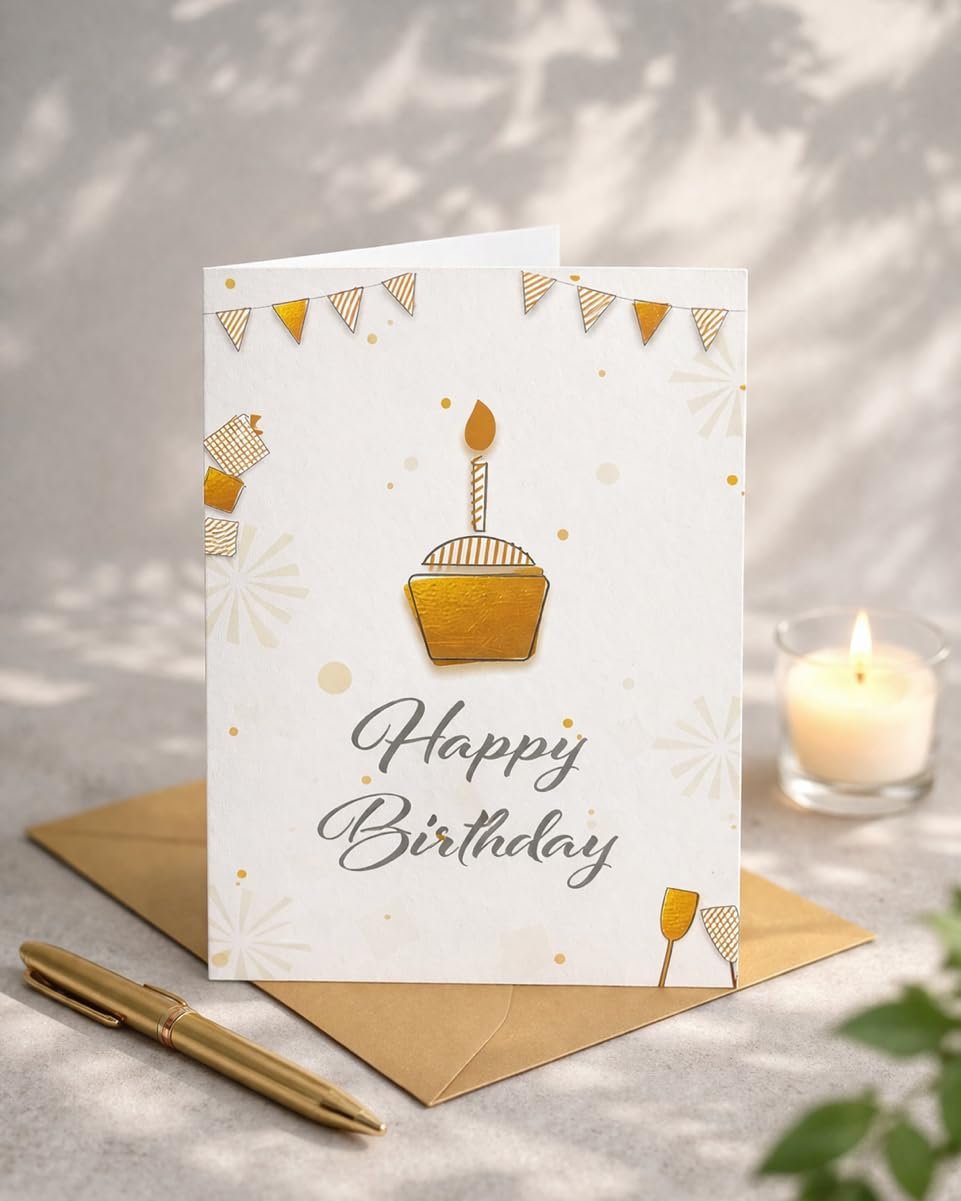 Pink Paper Co. Greeting Card for Birthday Happy Birthday Card for Husband Boyfriend Kids (Celebrations)