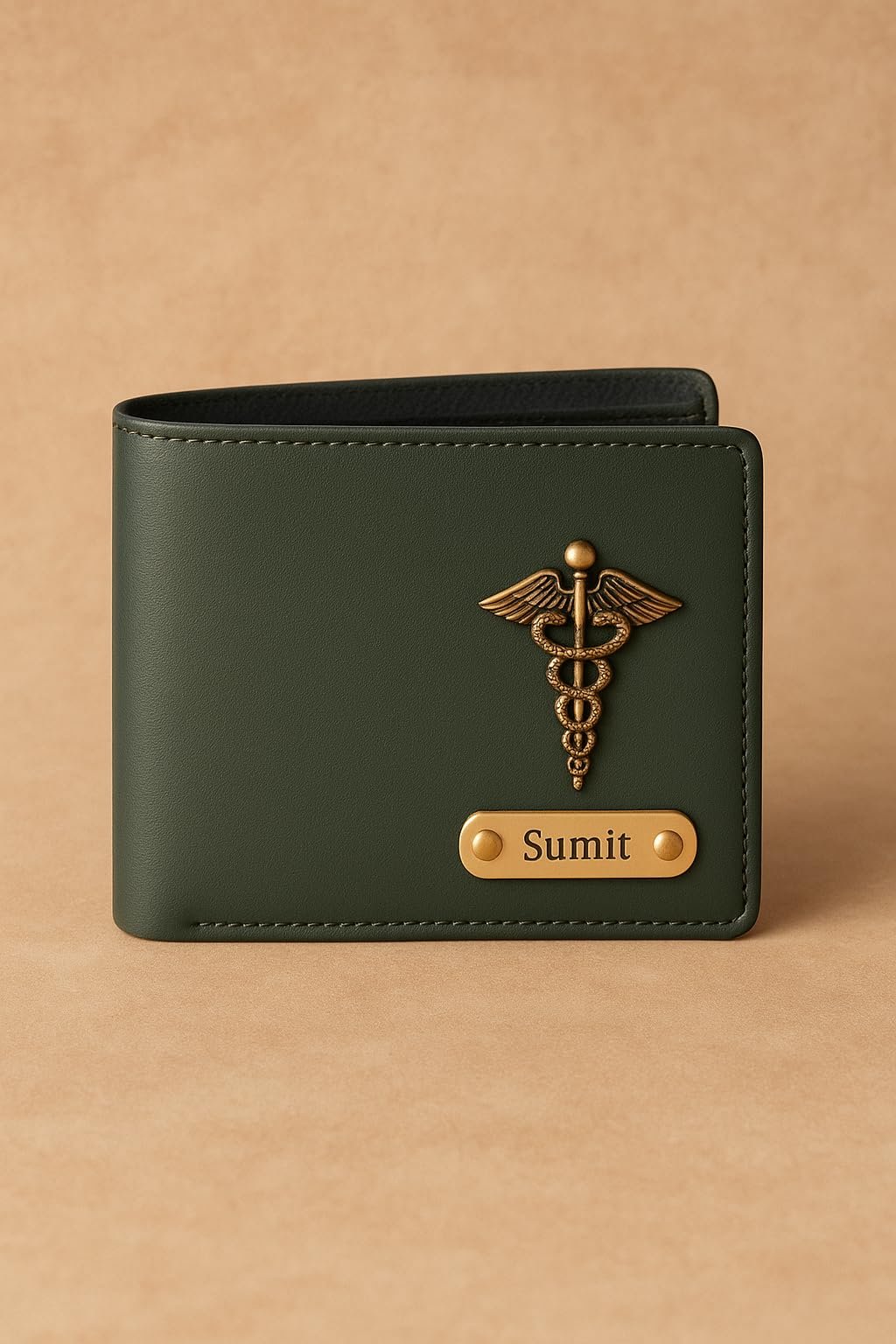 Thebaegift Personalized PU Leather Men's Wallet with Customized Name | Birthday Anniversary Corporate Gift for Men Male Husband Brother | Wallets for Men Man | Gift for Dad Father Daddy Papa