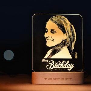 ZOCI VOCI Personalized Gift for Birthdays | B'day Bliss Photo Lamp Unique and Best Customized Birthday Gift for Wife & Husband (Lamp Only)
