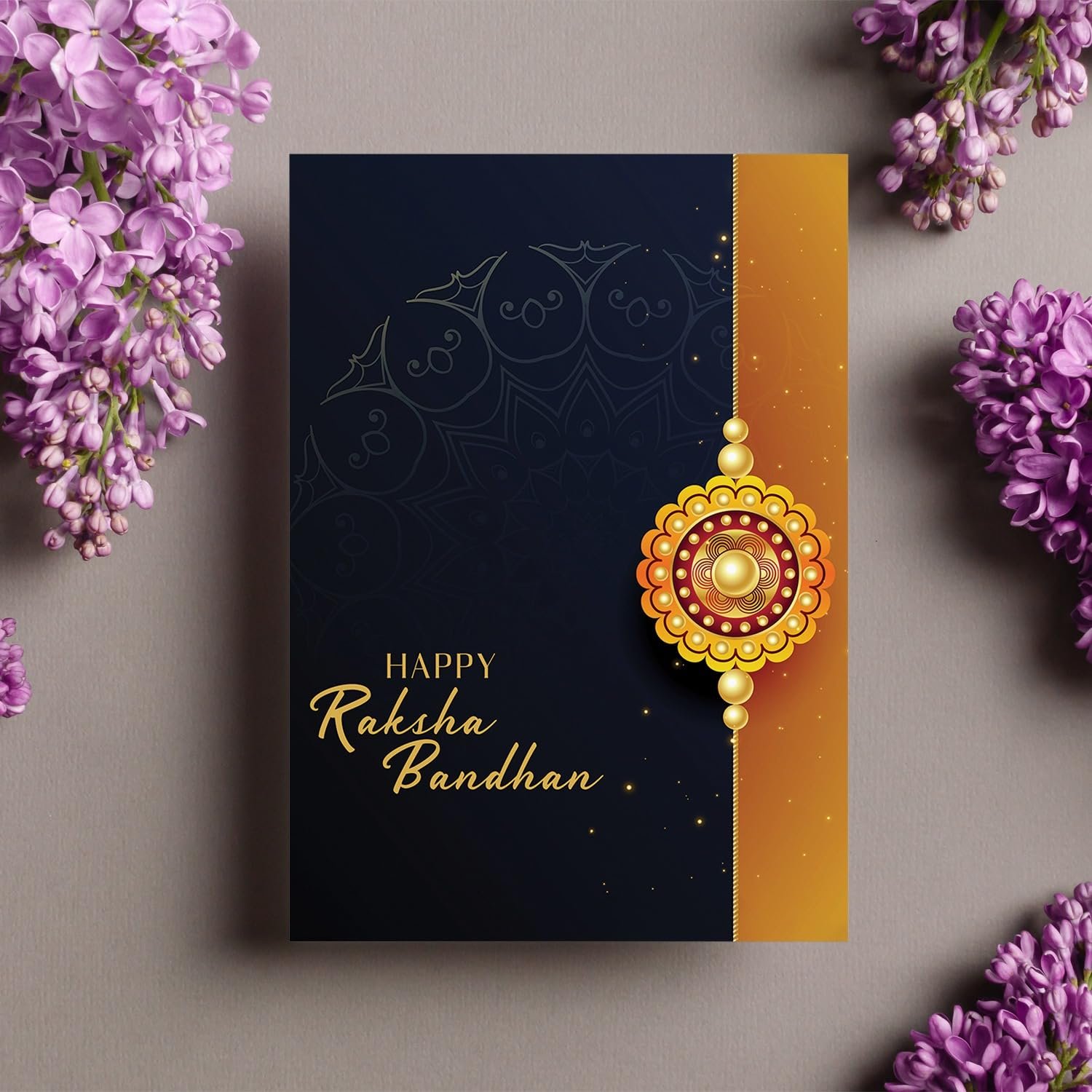 DeoDap Set of 2 Rakhi for Brother – Gold & Silver Colour Flower Design with Choco Coated Butterscotch Chocolate 96gm, Pooja Coin, Roli Chawal & Card | Rakhi with Chocolate Combo for Raksha Bandhan