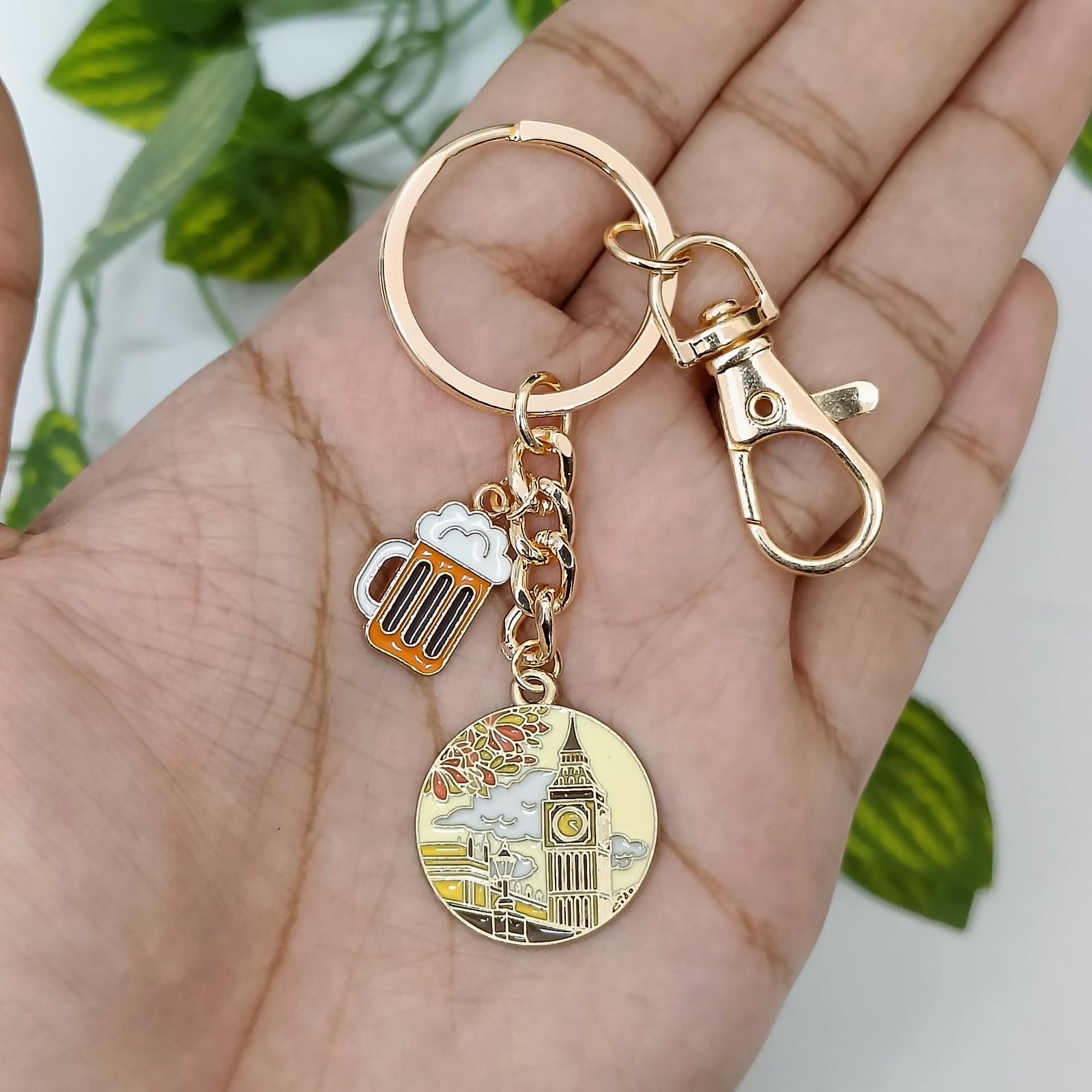 PRADHAN ACCESSORIES Travel Metal Keychain for Men & Women, Handcrafted, Aesthetic Key Ring for Travel Souvenir & Gift, Durable Anti-Tarnish Keychain for Car, Bike, House, Travel, Handbags