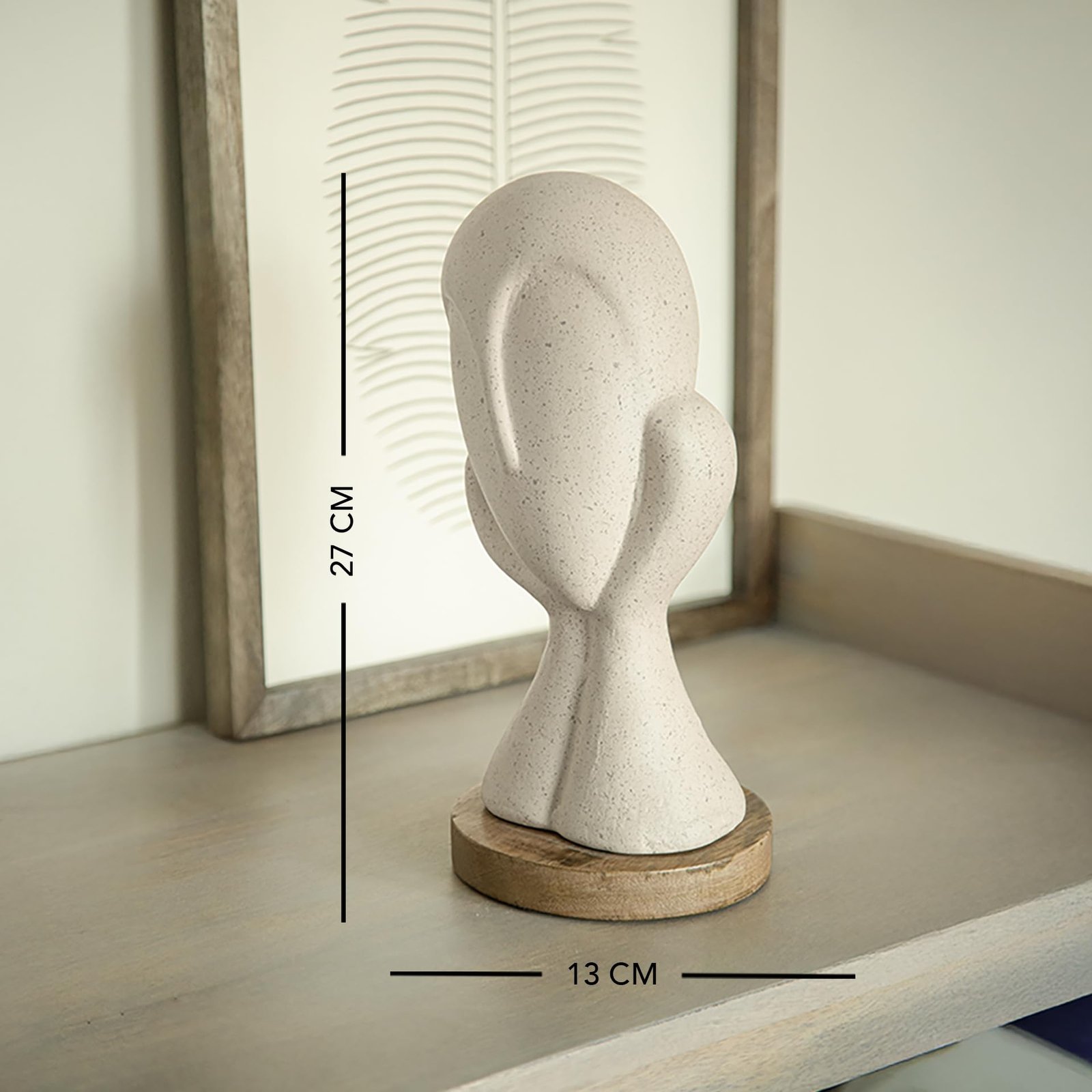Ellementry Spellbound Face Ecomix Sculpture 27 cm Tall, Home Décor Showpiece Figurine for Living Room & Office, Modern Asthetic Tabletop Decorative Accent, Unique Gift Item for Shelf Decoration