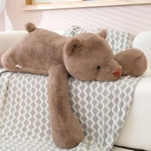 Tickles Cute Bear Soft Stuffed Plush Pillow Animal Toy for Kids Boys & Girls Birthday Gifts (Color: Brown Size: 55 cm)